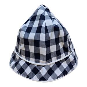 Janie and jack hat baby size 0 to 3 months blue white merchant bucket gingham